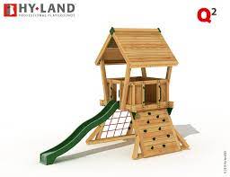 Rutsche, schaukel, spielhaus oder kletterturm werden ihre kinder begeistern. Spielturm Hy Land Q Serie Projekt 2 Kletterturm Mit Rutsche Din En 1176 Vom Spielgerate Fachhandler