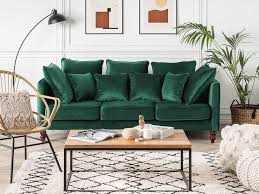 Unter der liegefläche verbirgt sich viel stauraum. 3 Sitzer Sofa Samtstoff Grun Fenstad Beliani De