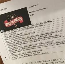 Check spelling or type a new query. Wwe Speculation Another Leaked Wrestlemania 36 Card The Overtimer