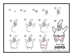 How To Draw Patrick From Spongebob Art For Kids Hub Spongebob Drawings Art For Kids Hub Easy Drawings