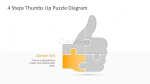 4 Steps Thumbs Up Process Chart Diagram Slidemodel