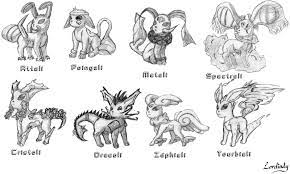 evees evolutions by lordindy on DeviantArt