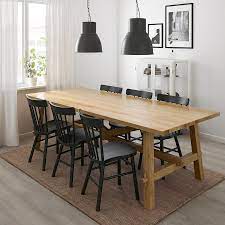 Mockelby Norraryd Table And 6 Chairs Oak Black Ikea In 2021 Ikea Dining Dining Table Dining Chairs