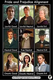 pride and prejudice dungeons and dragons alignment chart