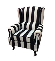 Stripe Accent Lounge Chair Ebay Armchair Striped Chair Wingback Chair