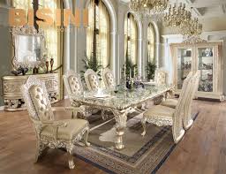 This set of formal dining room groups surely makes your dining room highly decorated. Italy Master Piece Golden 8 Persons Home And Villa Dining Table Chair And Display Cabinet Buy Italy Villa Golden Dining Table Villa Golden Display Cabinet Italian Golden Home Chair Product On Alibaba Com
