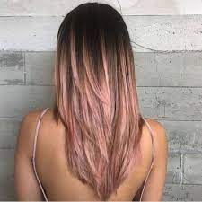 Layers Are So Cute With Rose Gold Hairstyles Balayage Straight Hair Hair Styles Rose Gold Hair Brunette