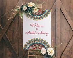 Indian Wedding Welcome Board Indian Wedding Printables Indian Wedding Signage Wedding Posters Wedding Welcome Wedding Welcome Board
