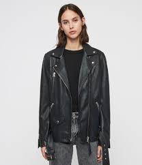 Eline Oversized Leather Biker Jacket
