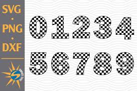 Checkered Number Svg Png Dxf Digital Files Include 763014 Cut Files Design Bundles