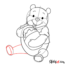 Genuine, original antique art featuring winnie the pooh, from 1930 to 1970's. How To Draw Winnie The Pooh Eating Honey Sketchok