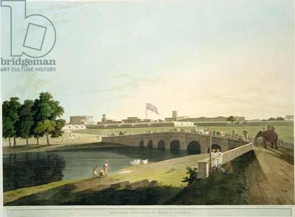 Image of Port of Cheringhee, Calcutta, plate 32 from 'Oriental Scenery: Twenty by Daniell, Thomas (1749-1840) (after)