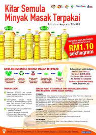 Kitar semula ialah satu proses pengurusan bahan buangan yang dapat mengurangkan jumlah pembuangan sisa pepejal di tapak pelupusan. Riot On Twitter Kempen Kitar Semula Minyak Masak Ayuh Guys Rt Untuk Kebaikan Bersama