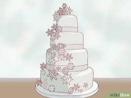 3 Ways To Decorate A Winter Wedding Cake Wikihow