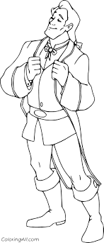 Coloring page beauty and the beast. Gaston From Beauty And The Beast Coloring Page Coloringall