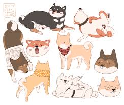 Hamotzi More Shibas Art Mignon Dessins Mignons Dessin D Animal