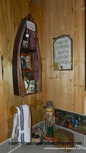 Lake/fishing themed bathroom | lake house bathroom. Gone Fishing Themed Bathroom Fishing Decor Brown Bathroom Decor Themed Bathroom