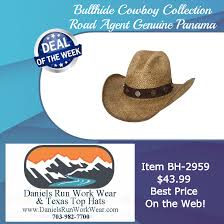 Bullhide Mens Road Agent Panama Straw Cowboy Hat Item Bh