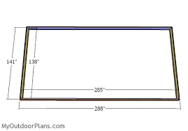 The first step of the project is to frame the floor for the 12×24 shed. 12x24 Shed Plans Myoutdoorplans Free Woodworking Plans And Projects Diy Shed Wooden Playhouse Pergola Bbq