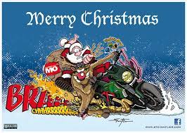 Pin On Steven Flier Christmas Motorcycle Illustrations