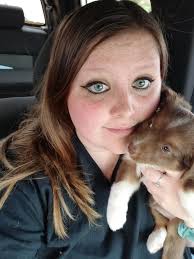 Is my dog even identifiable in the left picture?￼ She looks like an  interior speedbump. ￼😂 Right photo is to prove she is a dog! 🐶 (yellow  girl, Sundae/Camo)