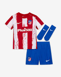 Atletico madrid 2021/22 kids away soccer jersey. Atletico Madrid 2021 22 Home Fussballtrikot Set Fur Babys Und Kleinkinder Nike De