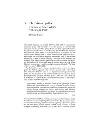 Maybe you would like to learn more about one of these? Pdf The Rational Gothic The Case Of Ann Taylor S The Hand Post