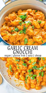 Gnocchi With Garlic Cream Tomato Sauce Contentedness Cooking Recipe Vegan Dinner Recipes Whole Food Recipes Recipes