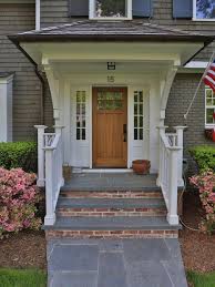 Front Steps With Portico Home Design Ideas Pictures Remodel And Decor Front Porch Steps Front Door Steps House With Porch