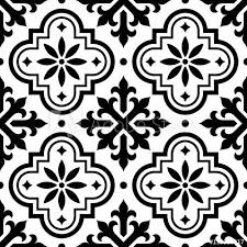 Black And White Moroccan Tiles Spanish Tile Pattern Moroccan Tiles Design Seamless Black And White Background Azulejo Moroccan Tiles Pattern Tile Patterns Printable Stencil Patterns