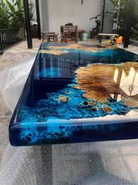 Blue River Table Top With Epoxy Inlay Senna Siamea Wood Epoxy Etsy In 2020 Resin Table Wood Resin Table Resin Table Top
