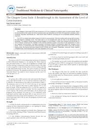 Pdf The Glasgow Coma Scale A Breakthrough In The