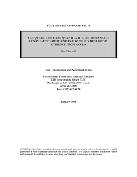 Pdf Can Qualitative And Quantitative Methods Serve Complementary Purposes For Policy Research