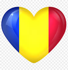 The flag of romania features three colors in its tricolor design. Download Romania Large Heart Flag Clipart Png Photo Toppng