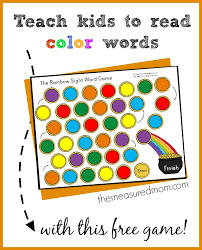 These coloring pages aim at helping your kid to write letter n better along with helping to recognize words associated with the letter. Color Words Sight Word Game The Measured Mom