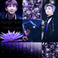 In real life, he's more shy . Kim Nam Joon Bts Rm The Best Leader Aesthetic 4 Light Purple Army Aesthetics Amino