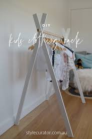 The latest trend in the bedroom decor world is to store one's clothing on clothes racks… not in a closet, but out in the room. Diy Kids Teepee Clothing Rack Affordable And Stylish Wardrobe Solution