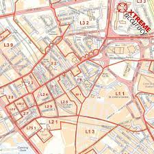 Visit liverpool city centre, a lively, waterfront neighborhood, which includes albert dock, pier head and william brown street. Liverpool City Centre Laminated Postcode Sector Map Map Logic
