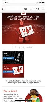 Check spelling or type a new query. Digital Vip Card The Card Now Appears In My Apple Wallet Lego