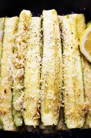 Roasted Parmesan Garlic Zucchini Spears The Recipe Critic Roasted Zucchini Recipes Oven Roasted Zucchini Zucchini Spears Recipe