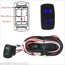 Car 12v Wiring Harness Blue Led Light Bar Laser Rocker Switch On Off Relay Fuse Ebay