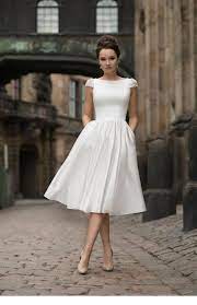 Amazing White Dress With Beige Pumps Miladies Net Short Wedding Dress Civil Wedding Dresses Long Wedding Dresses