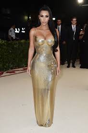 Kim Kardashian Looks Unbelievably Good In This Gold Versace Dress At The 2018 Met Gala Met Gala Dresses Gala Dresses Met Gala 2018