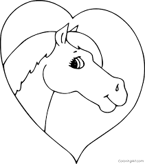 When we think of october holidays, most of us think of halloween. Horse In A Heart Coloring Page Coloringall