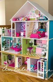 It's helpful to have all of the supplies gathered in one spot. 47 Entertaining Diy Dollhouse Projects Your Children Will Love Doll House Plans Barbie Doll House Barbie House