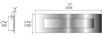This mail holder and coat rack shelf feature 3 metal hooks, 2 slots for mail and 1 integrated display shelf. Stainless Steel Mail Slot Ahi Sig750 Doorware Com