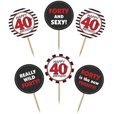 Gluckwunsche zum 40 geburtstag frau kostenlos ek. Cupcake Topper Zahl 40 Kuchendekoration Zum 40 Geburtstag