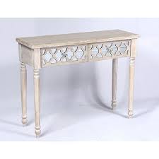 251 First Vivian Whitewash Sofa Table French Country Bellacor Mirrored Sofa Table Sofa Table Furniture