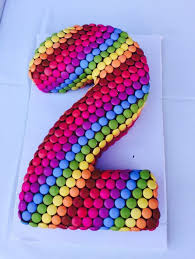 Number Two Smarties Cake Smarties Cake 6th Birthday Cakes Second Birthday Cakes