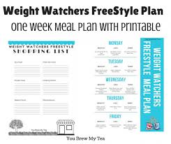 weight watchers freestyle plan one week